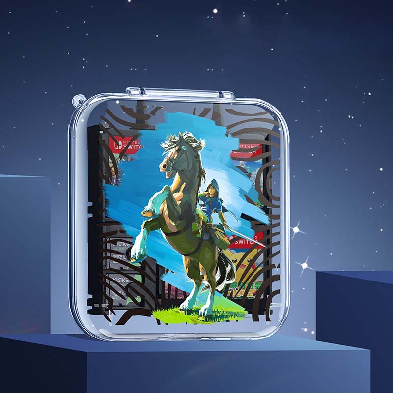 Transparent Switch Game Holder Cool Switch OLED Game Cartridge Cases 12 Slots (5)
