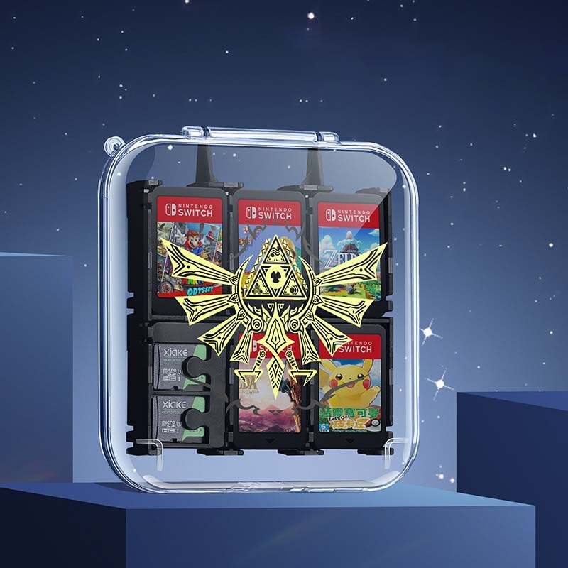 Transparent Switch Game Holder Cool Switch OLED Game Cartridge Cases 12 Slots (6)