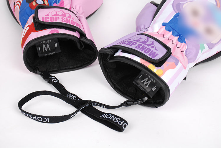 Snowboard Mittens with Cute Design