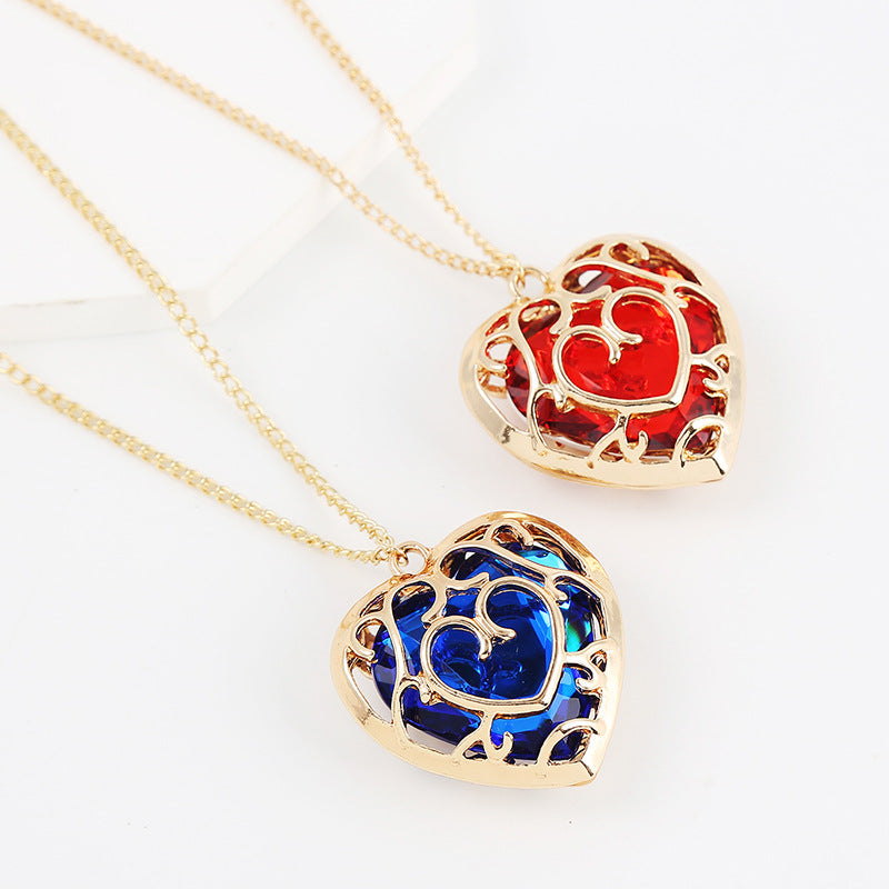 Zelda Heart Container Keychains TOTK BOTW Heart Necklace (8)