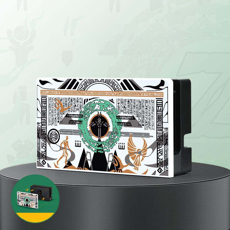 Zelda TOTK Switch Charging Dock Cover Runic Tears of the Kingdom Switch OLED Dock Case (1)