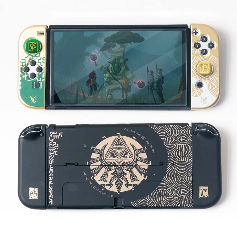 black tears of the kingdom switch oled case cool totk switch oled covers regisbox