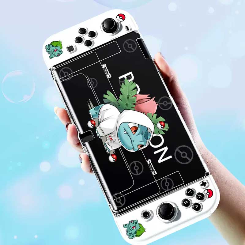Transparent Switch OLED Cover Case with Designs