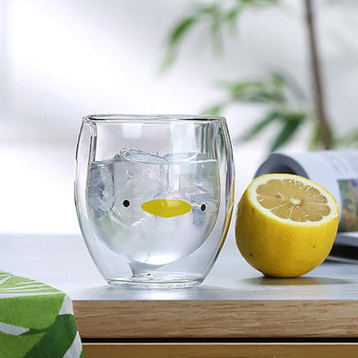 Animal-shaped Clear Glass Mug for Beverages
