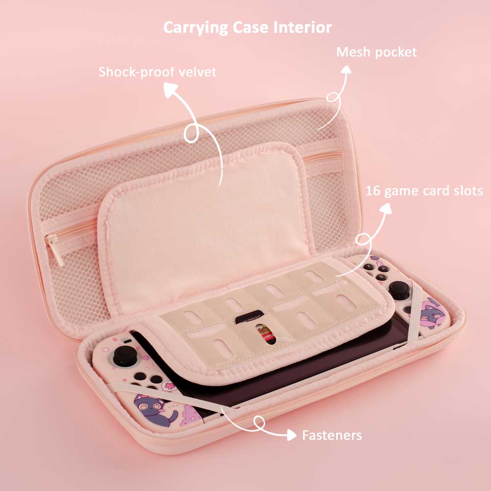 Pastel Pink Switch Carrying Case with Dual Protection