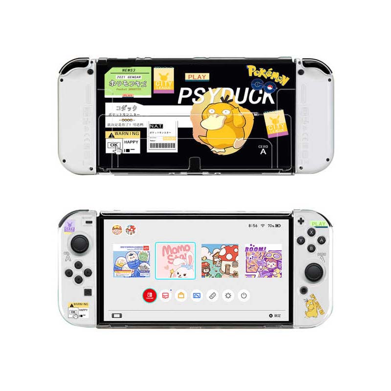 psyduck Pokemon Switch Case Transparent Pokemon Switch OLED Covers (10)