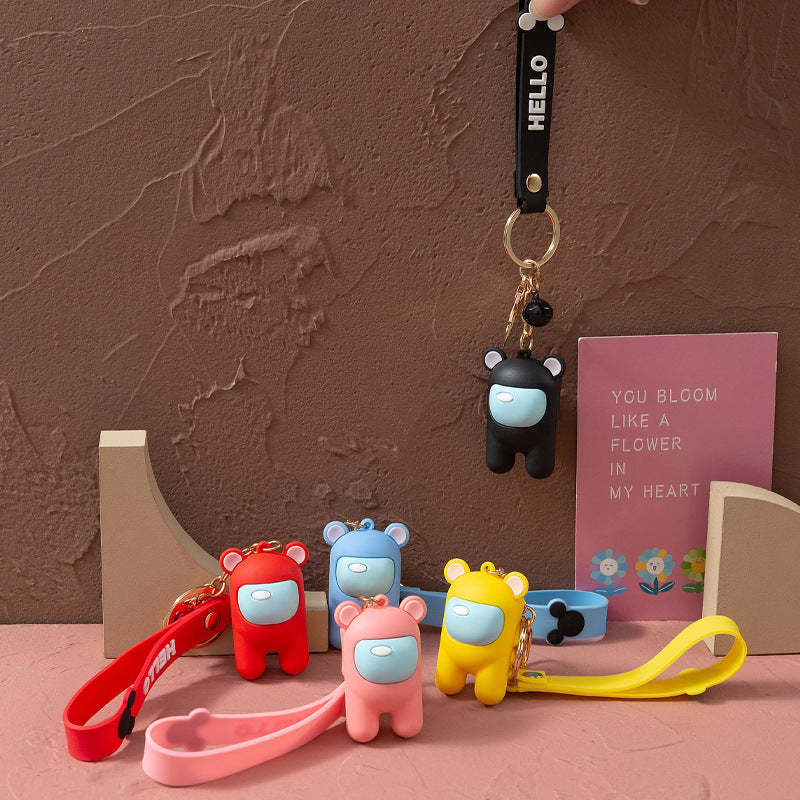 Cute Astronaut Keychains with Lanyard