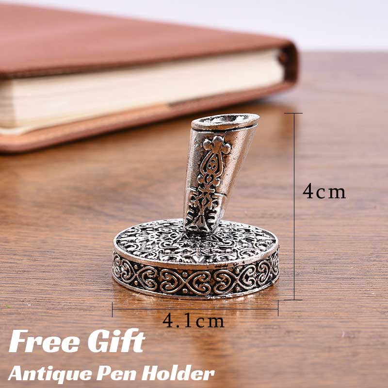 Metal Feather Quill Pen Set