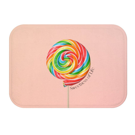 Life's Sweetness Lollipop Message Bath Mat