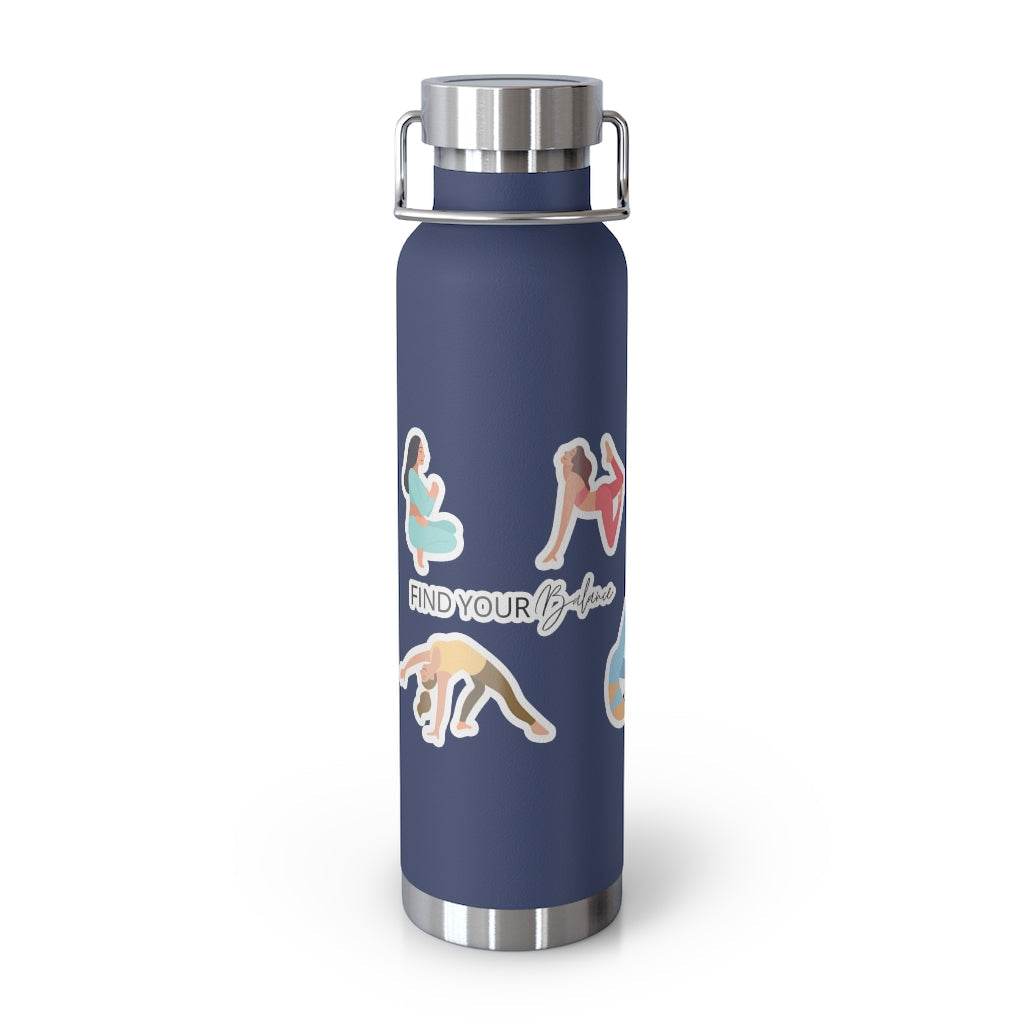 Discover Equilibrium: 22oz Thermos Bottle for Yoga Poses