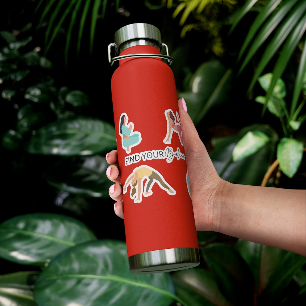 Discover Equilibrium: 22oz Thermos Bottle for Yoga Poses