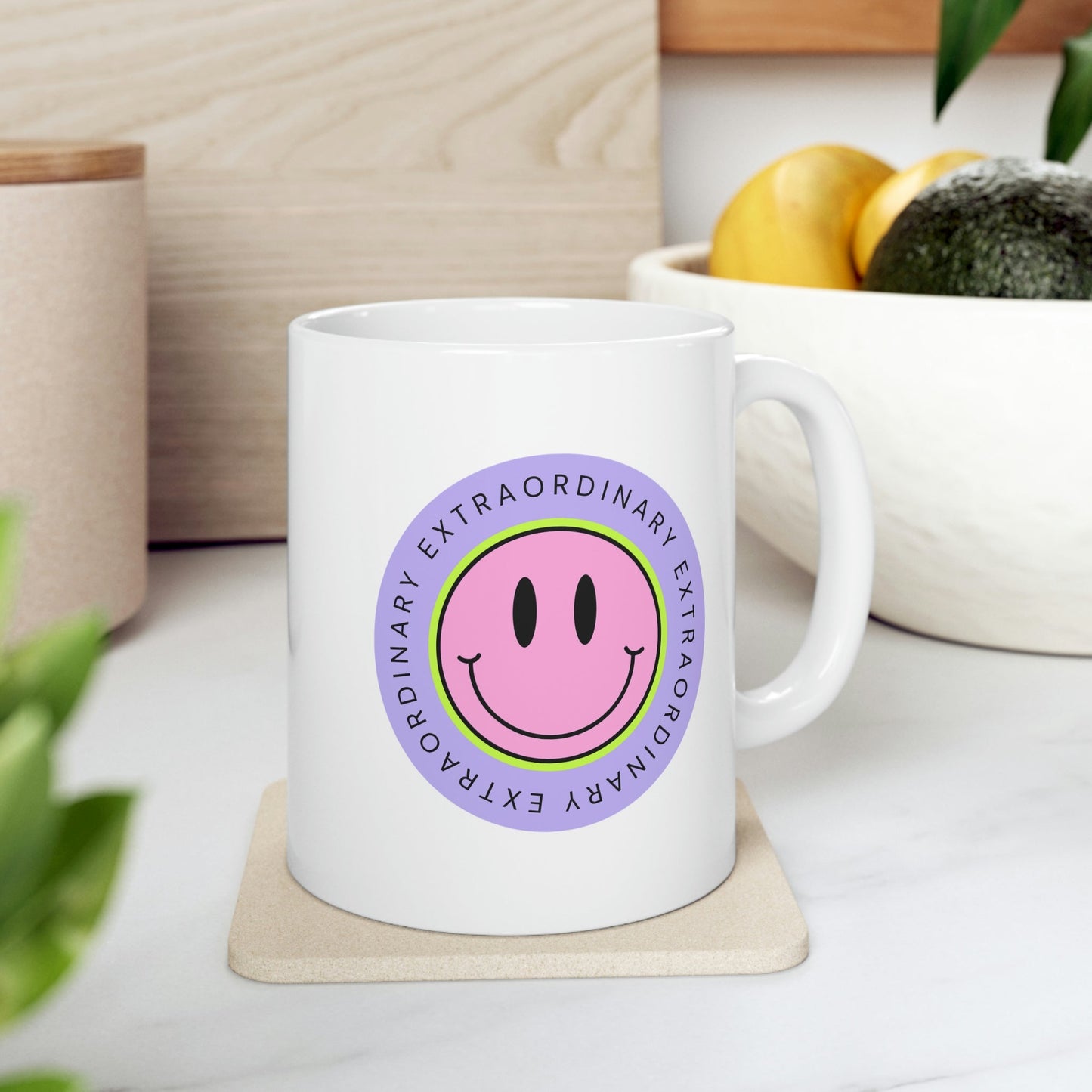 Happy Face Extraordinary Coffee Tea Mug