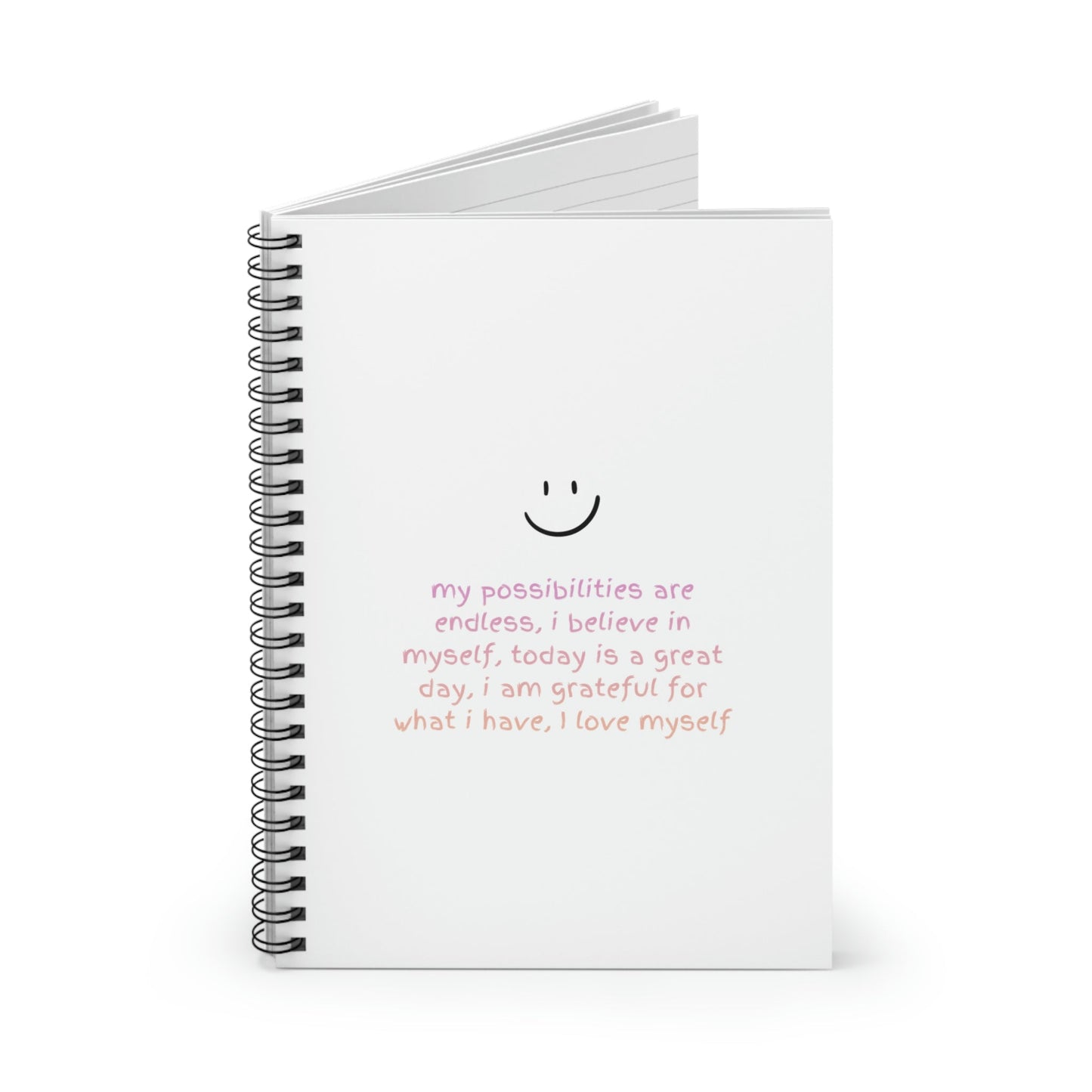 Spiral Notebook for Encouraging Affirmations