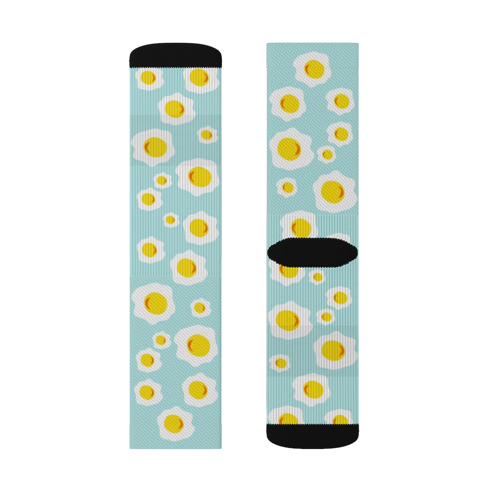 Humorous Socks with Sunny Side Up Egg Design