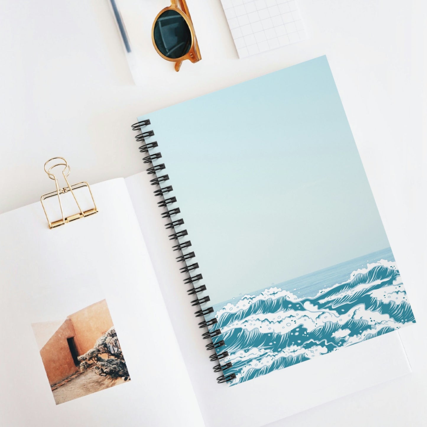 Spiral Bound Notebook for a Relaxing Day at the Beach