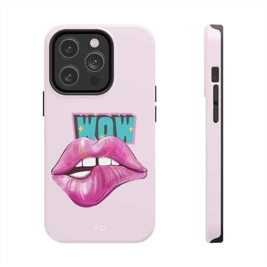 Durable iPhone Case with Wireless Charging for Bold Lips Design