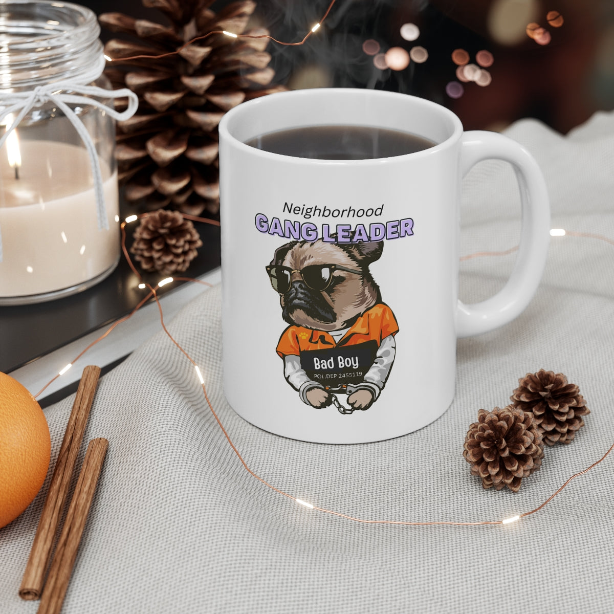 Neighborhood Pug Boss Coffee Cup