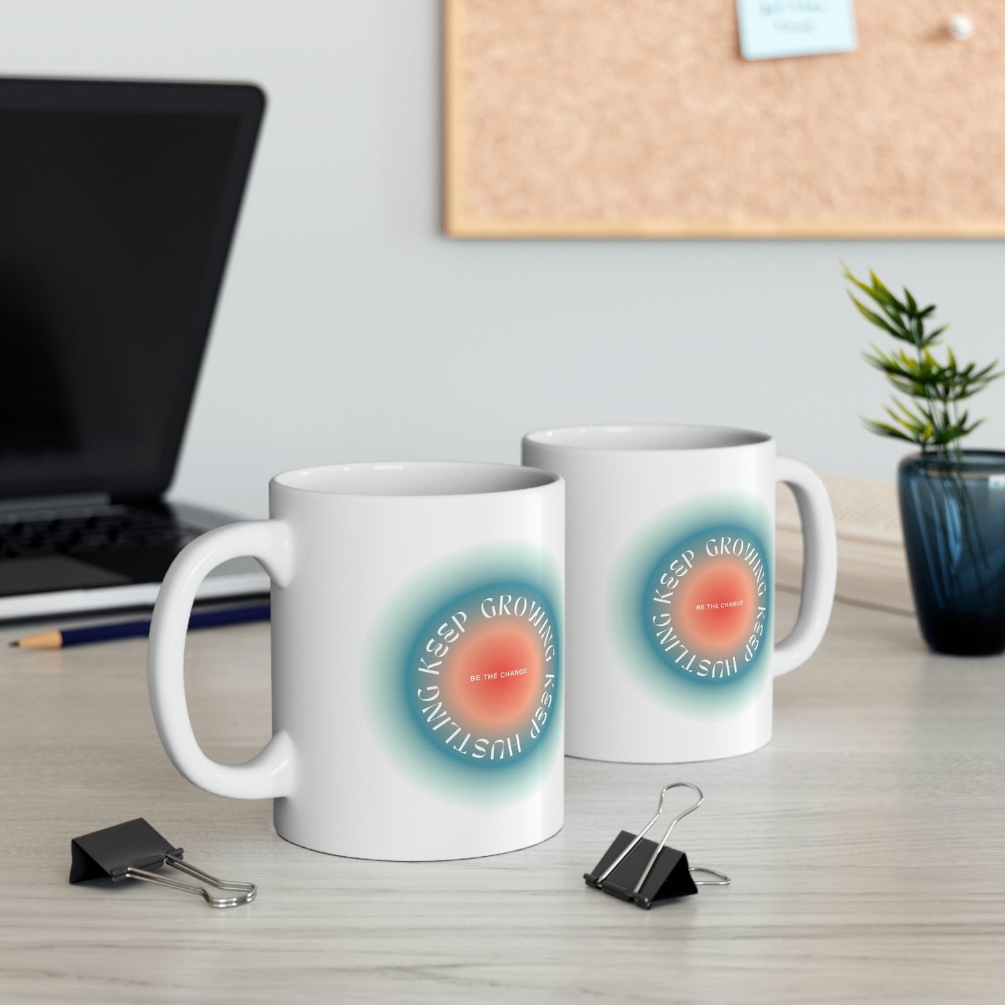 Blue Mug for Persistent Hustlers and Growth-Seekers