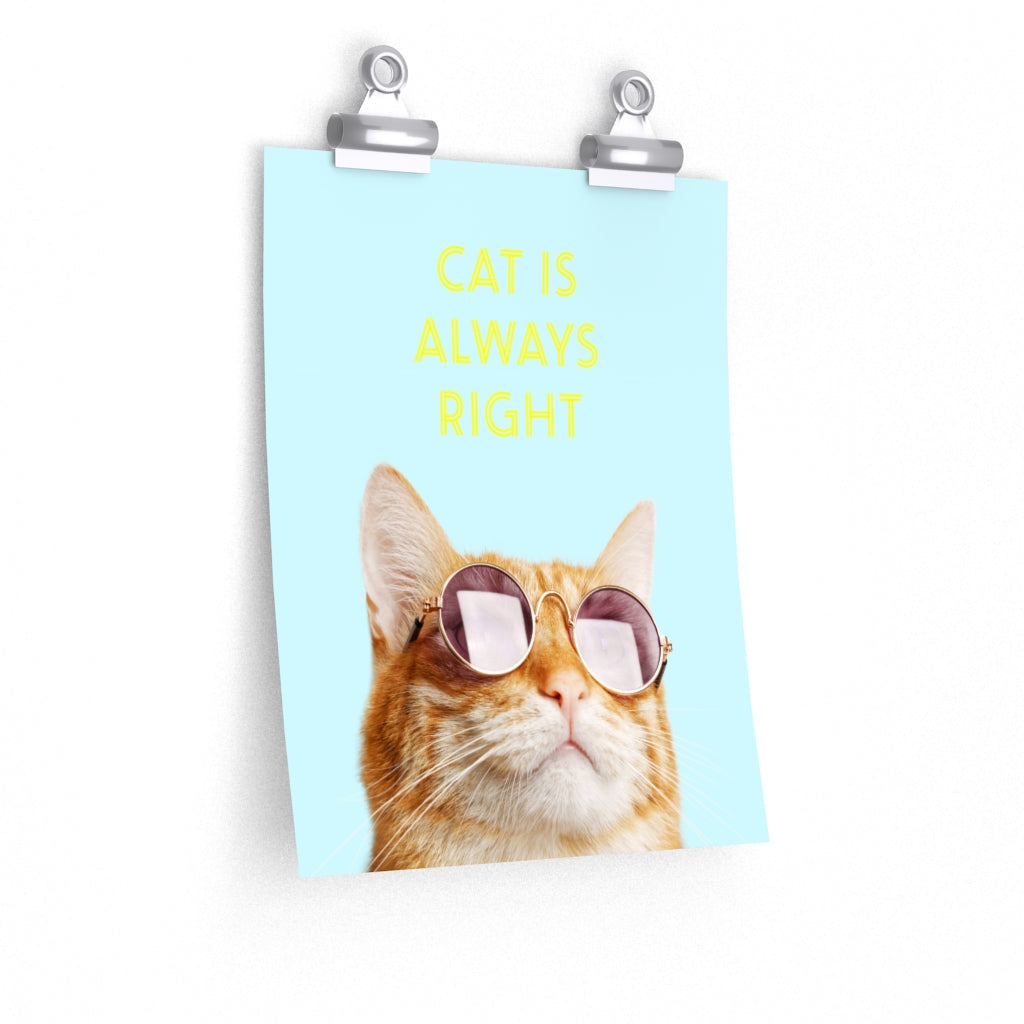 Premium Matte Vertical Posters: The Feline's Ultimate Wisdom