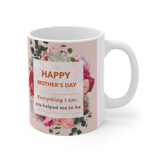 Floral Theme Mug - Celebrating Mother's Day, 11oz