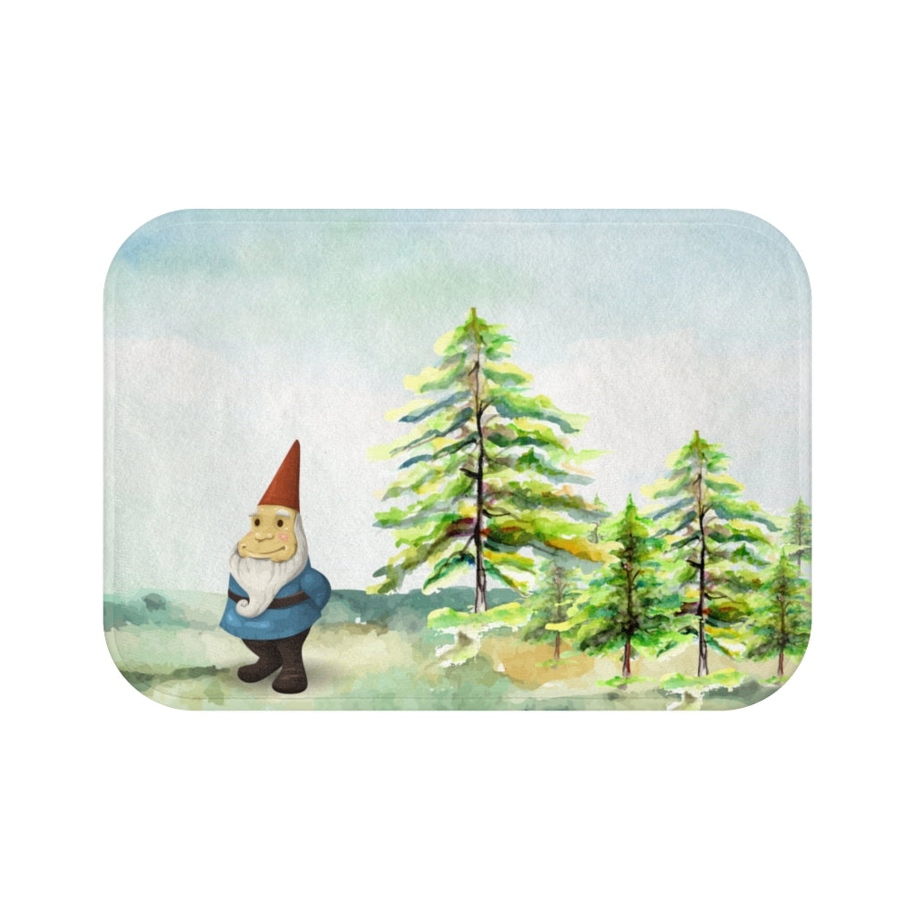 Enchanted Forest Gnome Bath Mat for Home Décor
