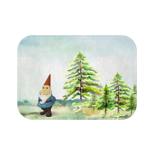 Enchanted Forest Gnome Bath Mat for Home Décor