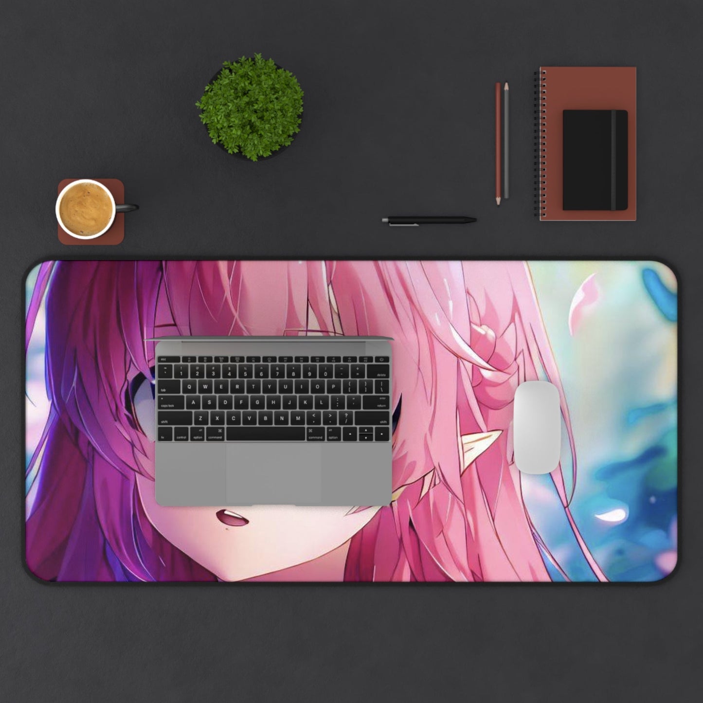Mystical Anime Girl Large Mouse Pad for Computers