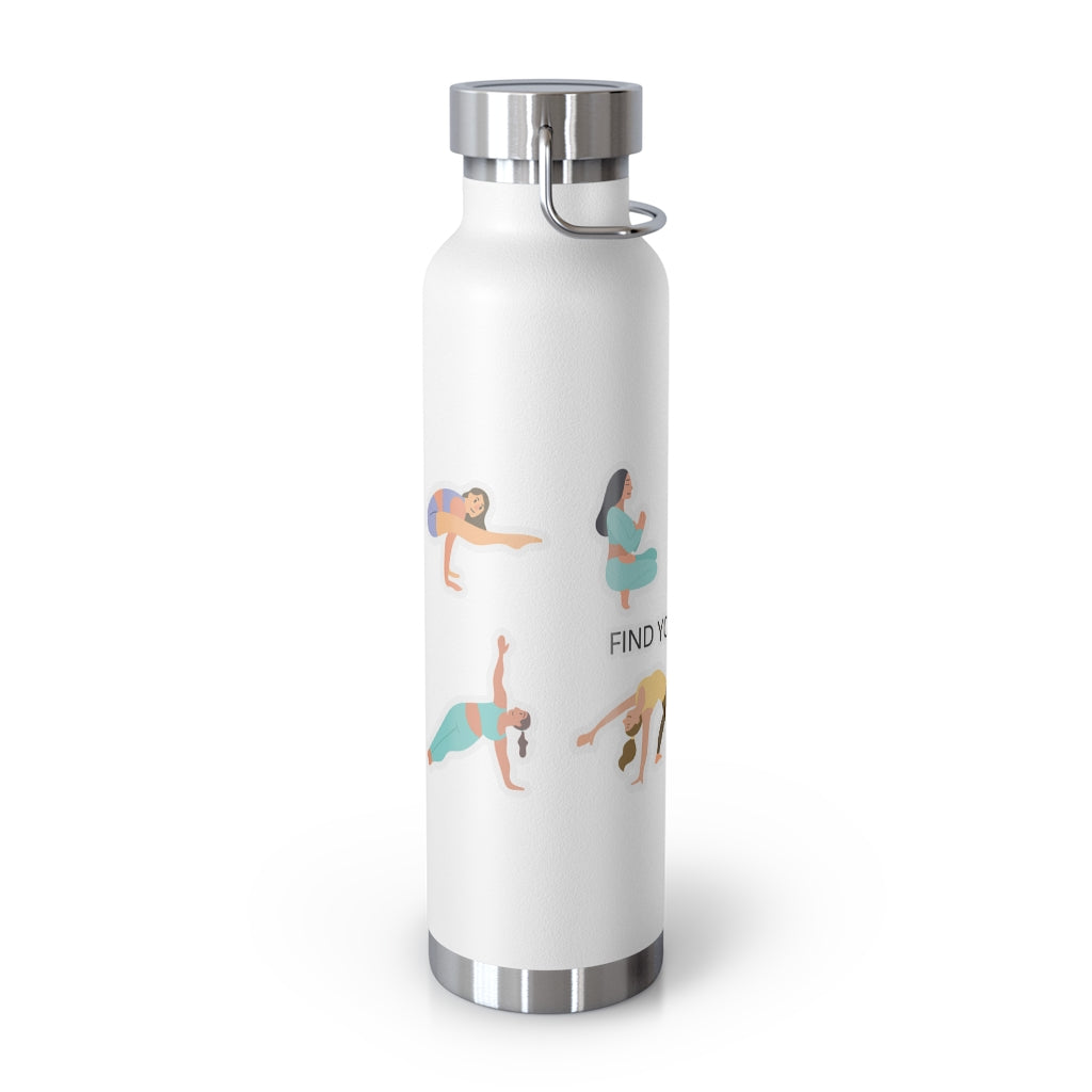 Discover Equilibrium: 22oz Thermos Bottle for Yoga Poses
