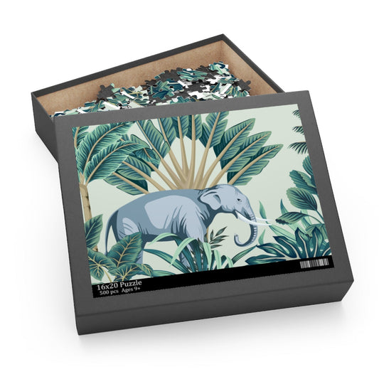 500-Piece Puzzle Featuring Majestic Wild Elephants