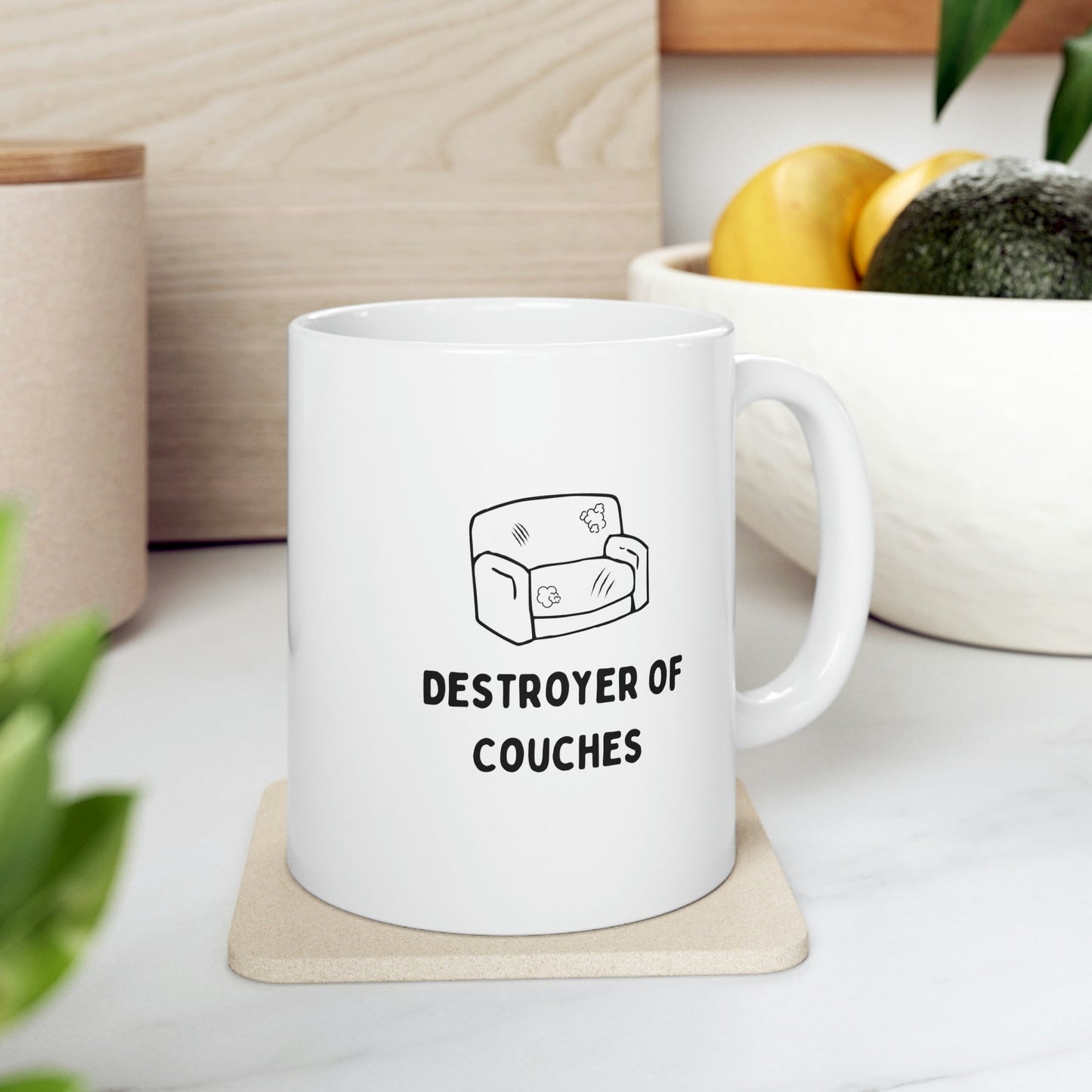 Couches Destroyer Cat Coffee Tea Mug
