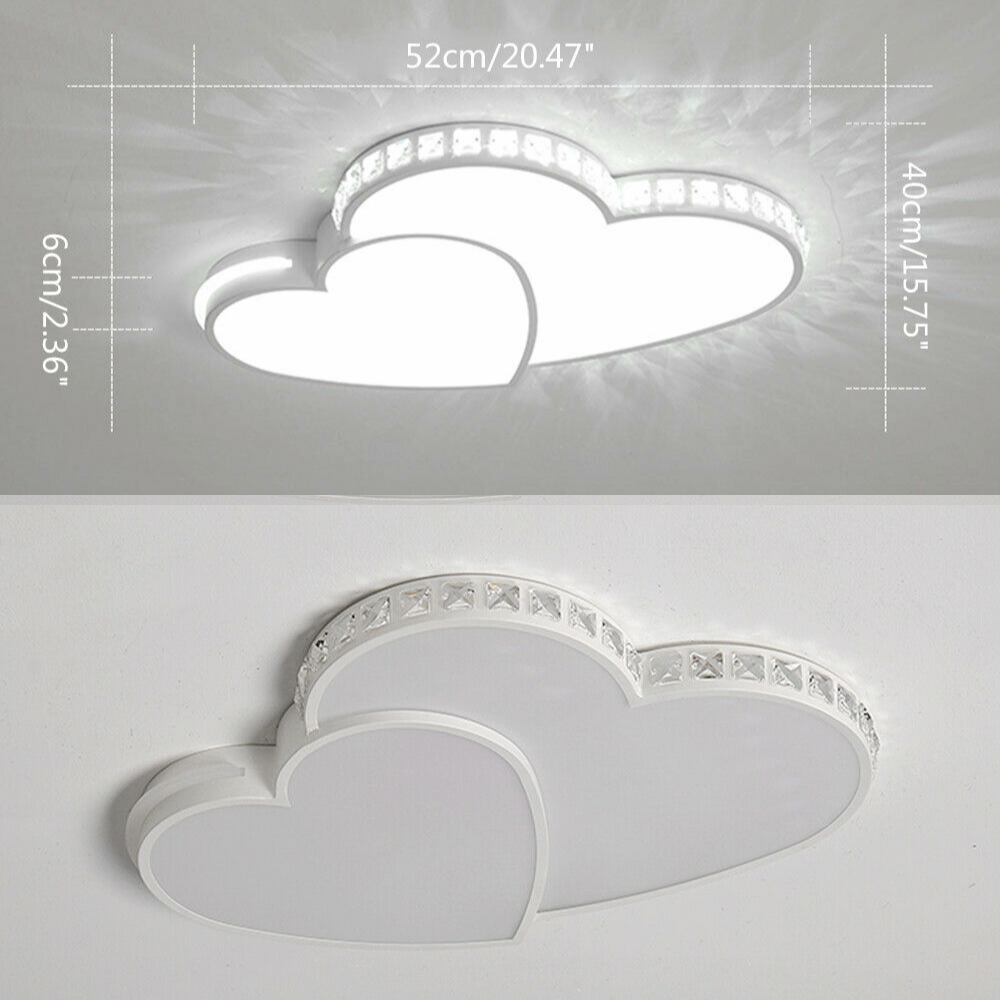 Double Heart Shaped LED Ceiling Light Fixture - Creating an Ambiance of Romance