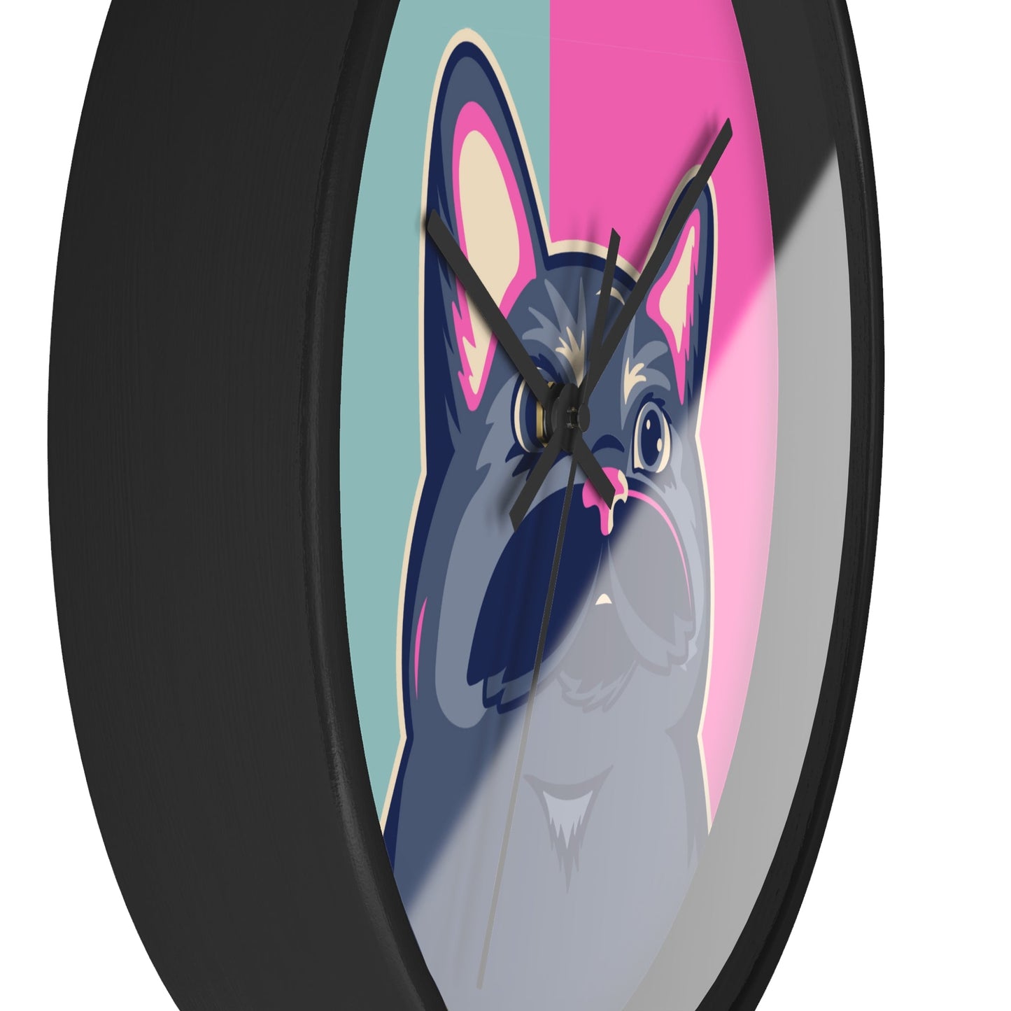 Colorful Cat Cutout Wall Clock