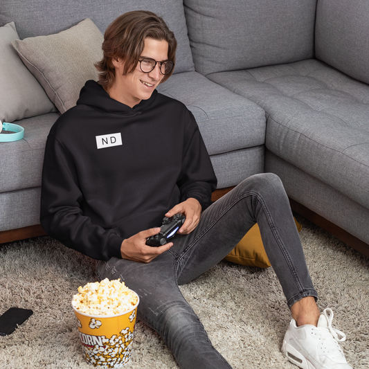 Hooded Sweatshirt with Logo on Front and Back