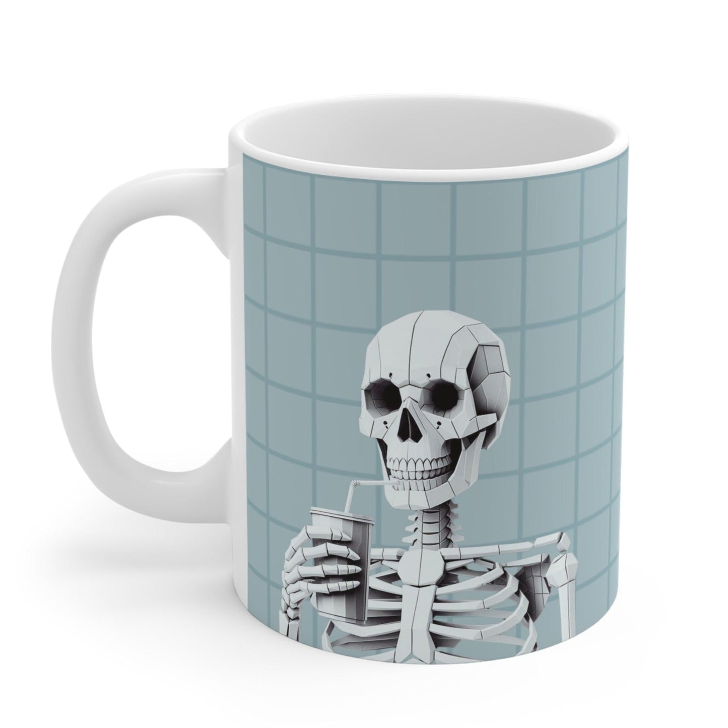 Blue Skeleton Mug - for sipping