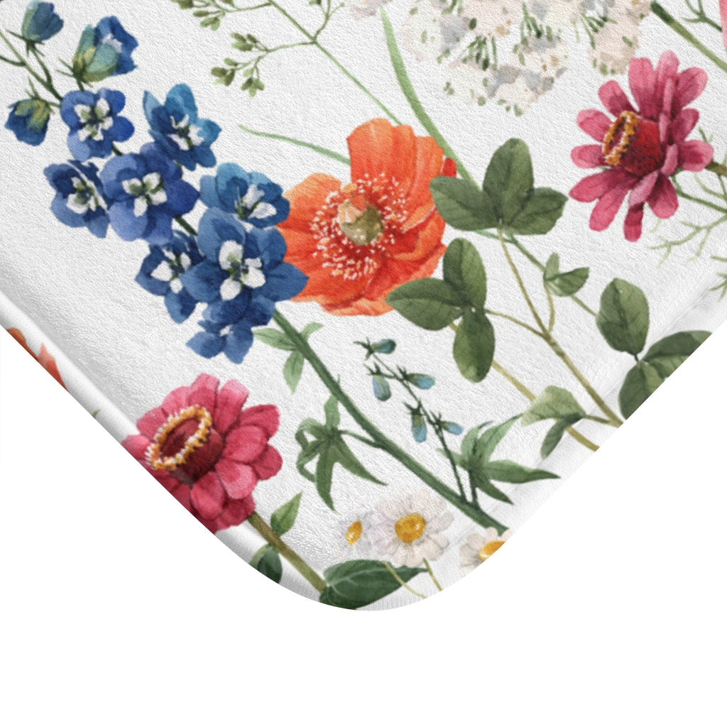 Floral Garden Bath Mat: Decorative Rug for Springtime