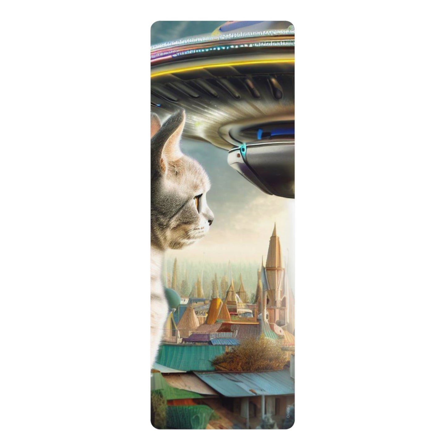 Encounter with Astrocat Yoga Mat