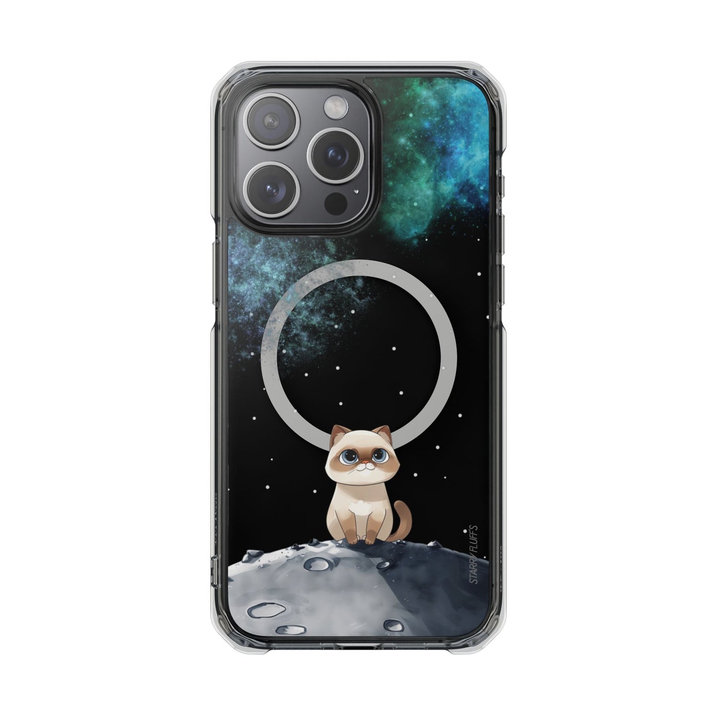 Spacey Siamese - Nebula Magnetic Clear Case for iPhone Models