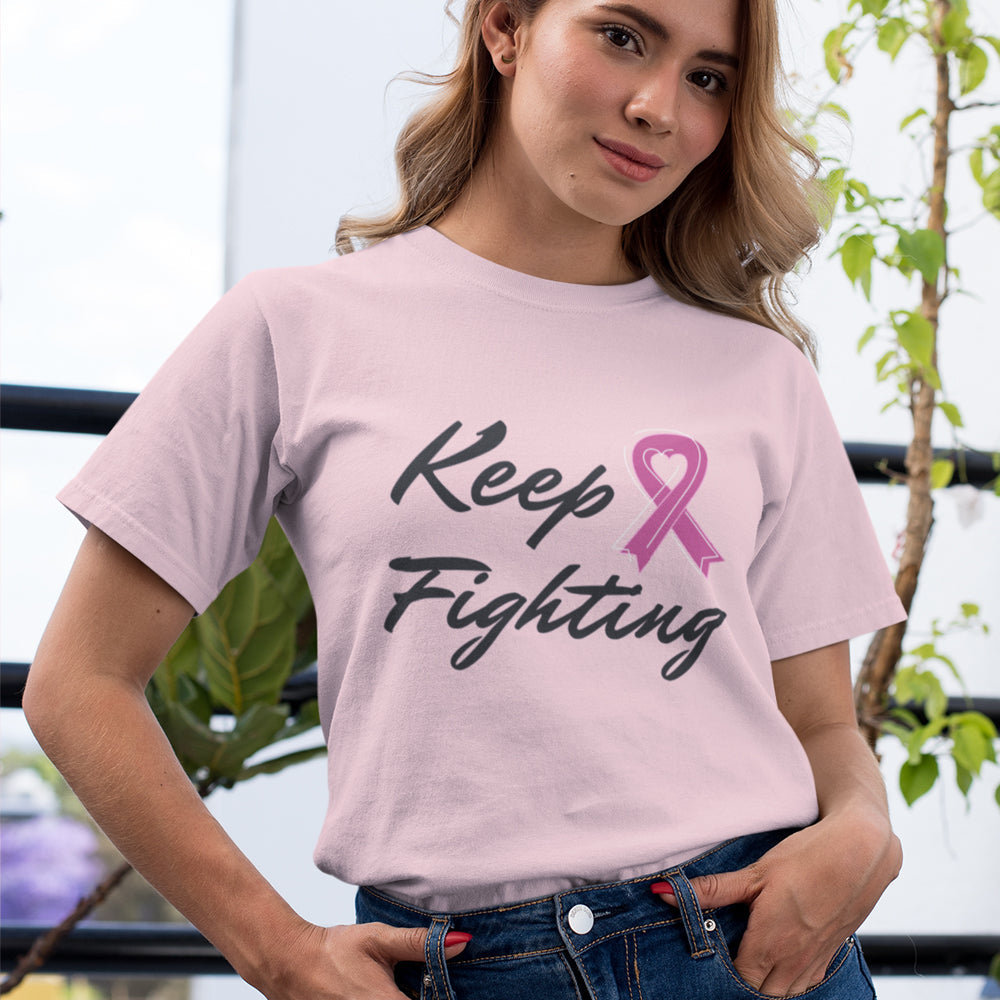 Pink Ribbon Awareness Tee for the Fight Against Cancer