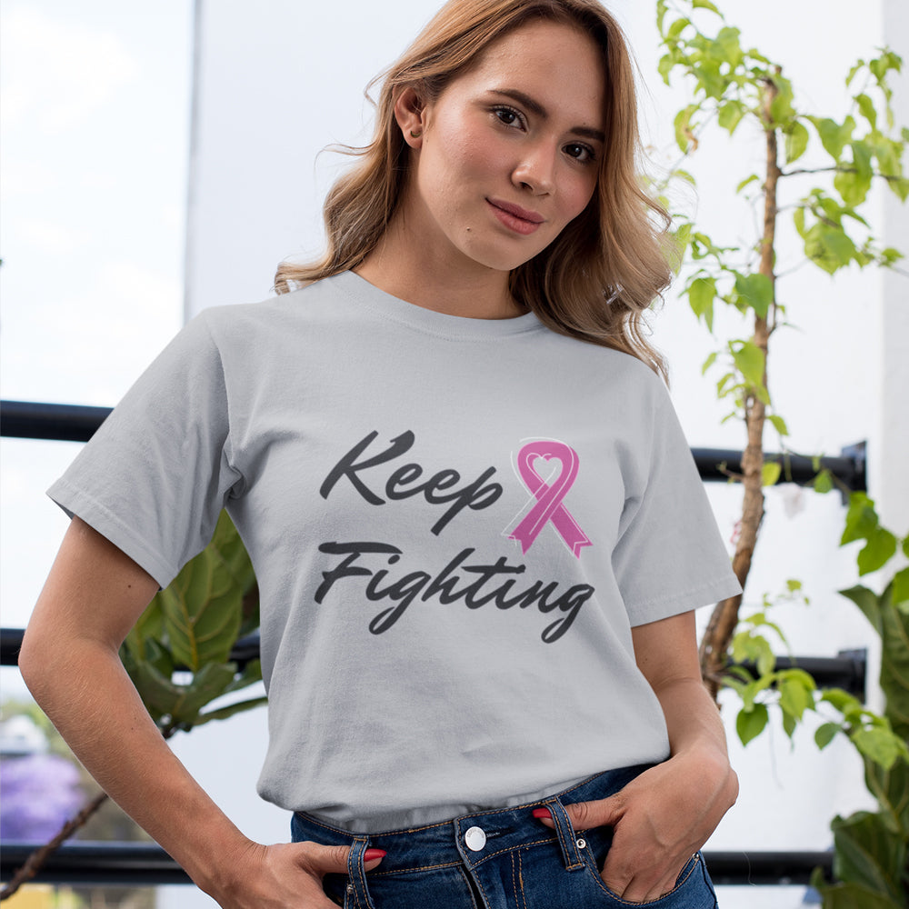 Pink Ribbon Awareness Tee for the Fight Against Cancer