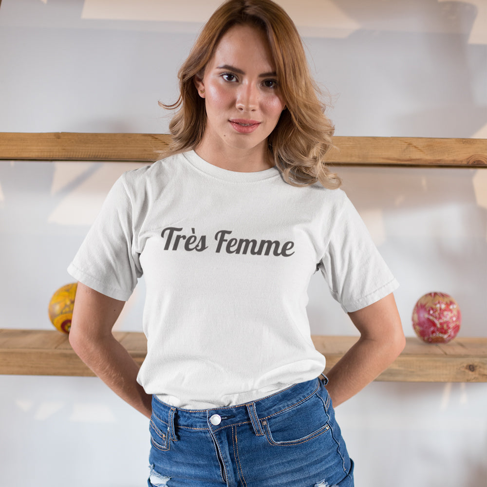 Black Logo T-Shirt for Women - Tre Femme Edition