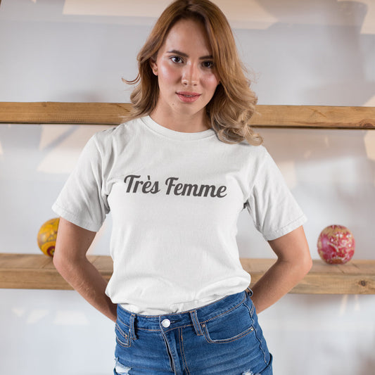 Black Logo T-Shirt for Women - Tre Femme Edition