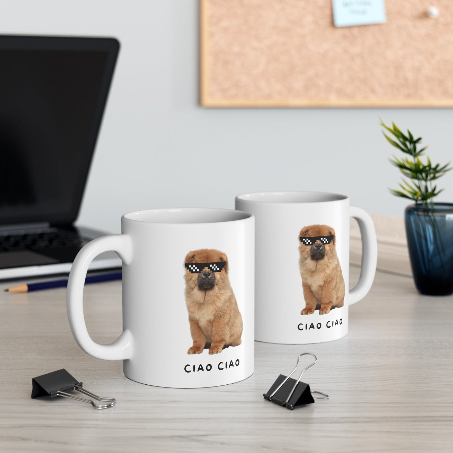 Pixel Shades Chow Chow Mug