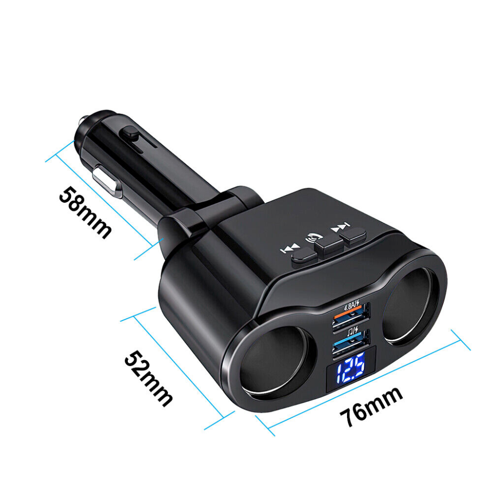 Car Lighter Adaptor with Dual USB Port
