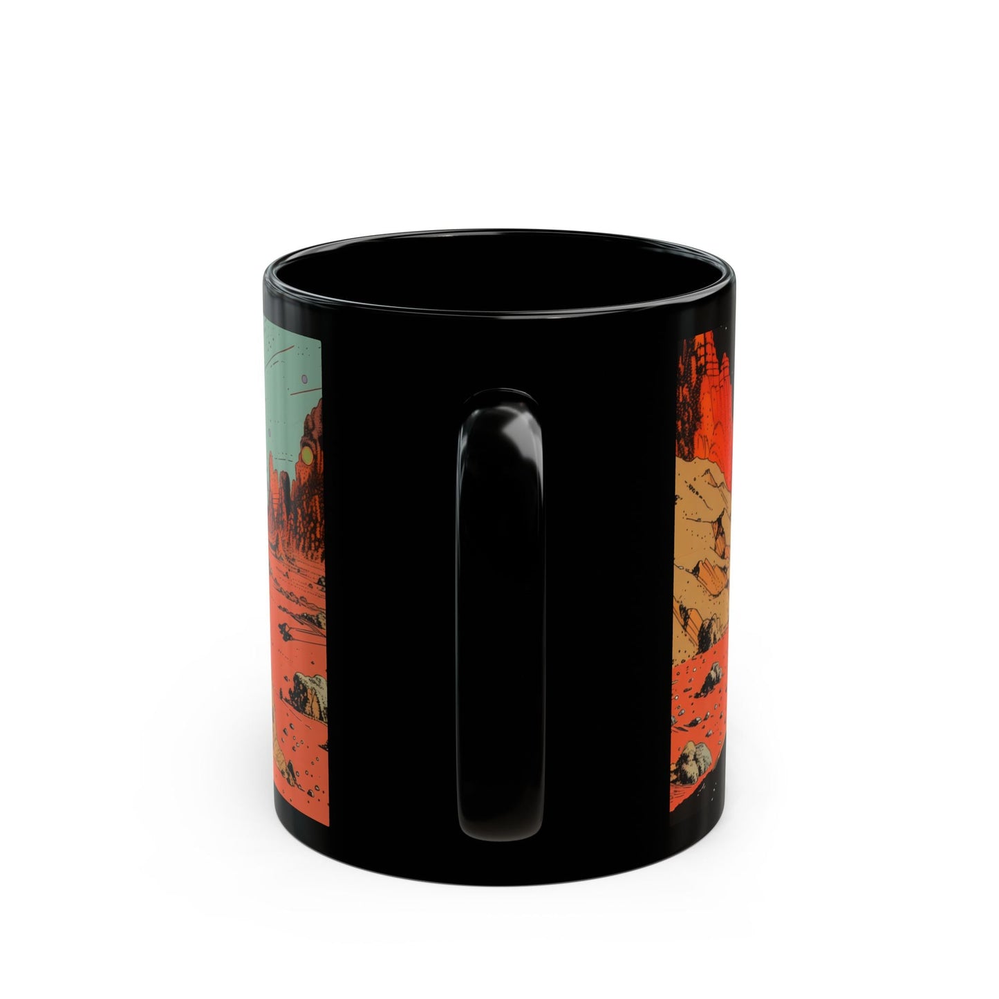 Cat Space Retro Coffee Mug