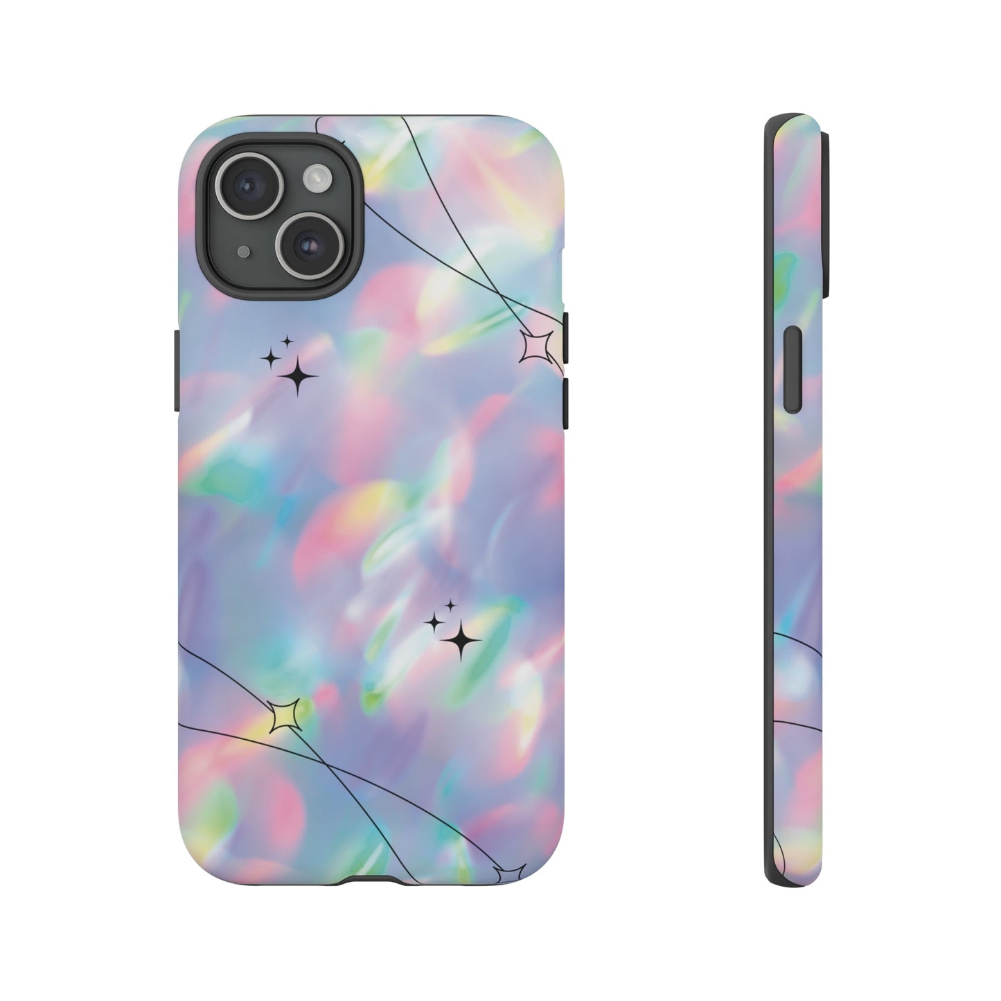 Durable iPhone Case with Stars in Gradient Pattern