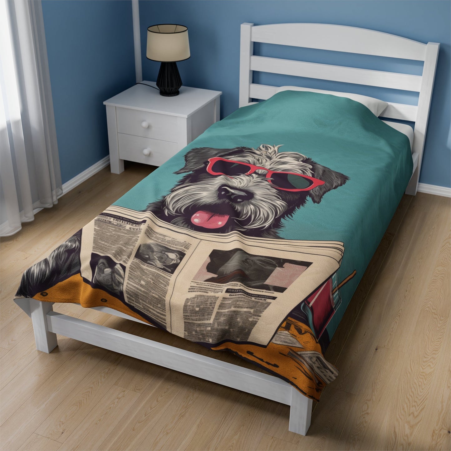 Cozy Schnauzer Blanket: A Plush Throw for Reading