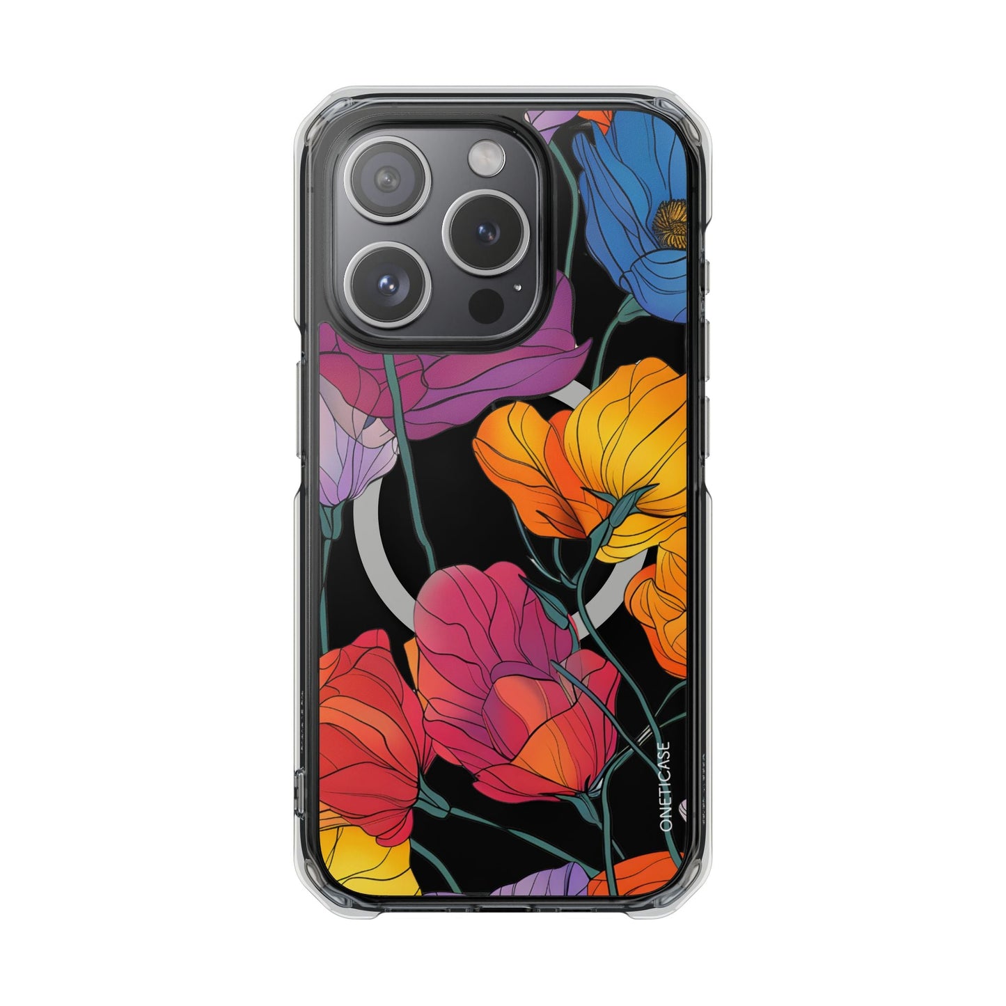 Magnetic Clear Case for iPhone Series - Blossom Design