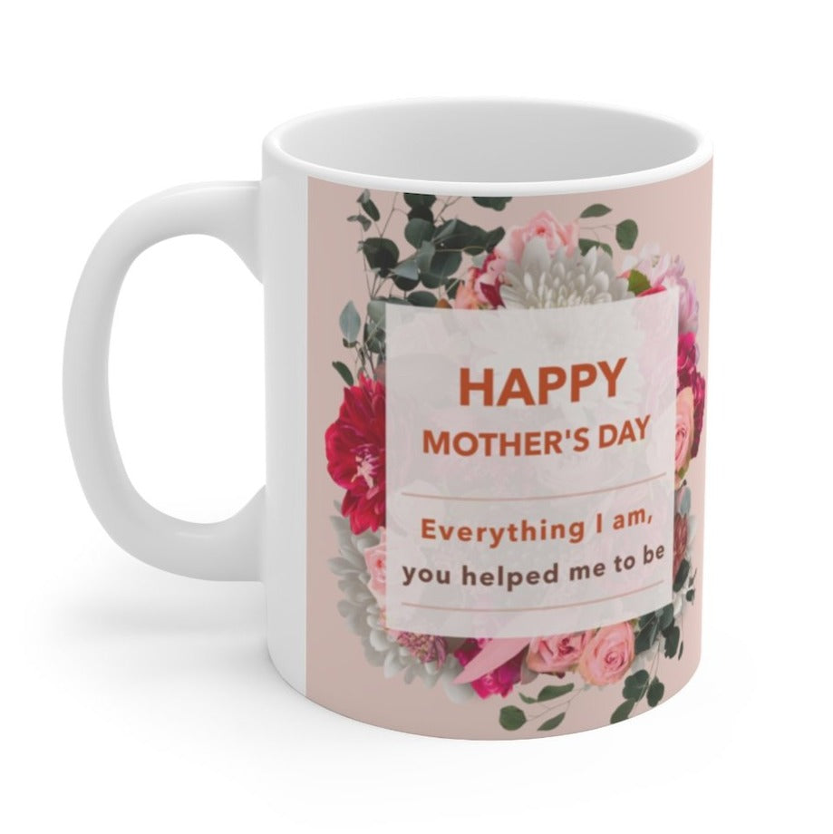 Floral Theme Mug - Celebrating Mother's Day, 11oz