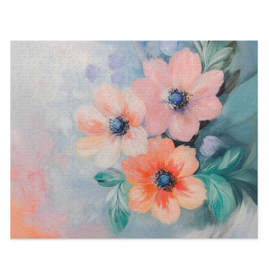 Floral Print Jigsaw Puzzle - Soft, 500 Pieces