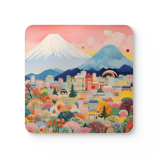 Mount Fuji Skyline Set of Four Coasters